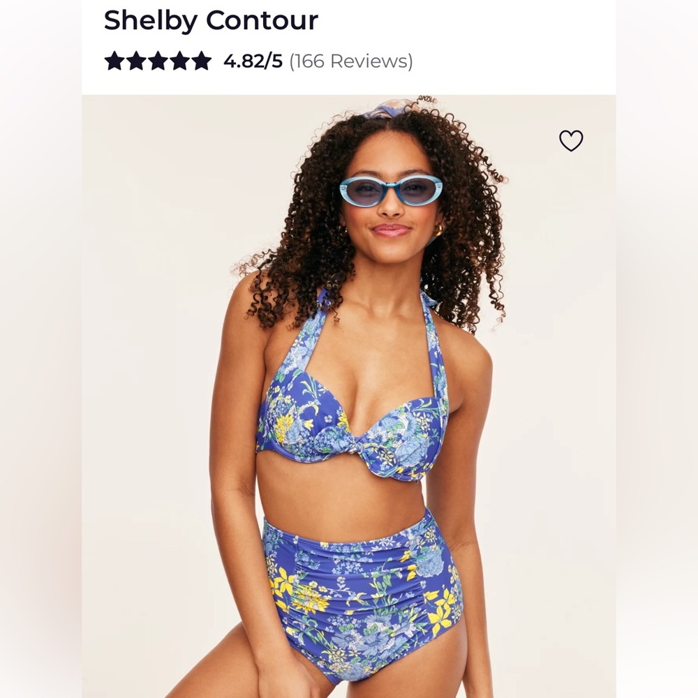 NWT Adore Me | Shelby Contour Floral Print Bikini Set | 36C Top and Large Bottom